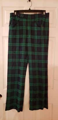 vintage mens green plaid pants