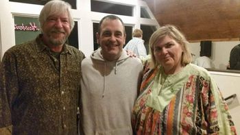 How cool to get to stand between the writers of my two favorite Garth Brooks songs...Buddy Mondlock (Every Now And Then) and Cyndi Limbaugh-Torres (In Lonesome Dove)
For those of you who have ever heard me play "Grandma & Jack", Cyndi is also a co-writer on that one

