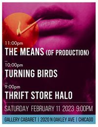 Thrift Store Halo + Turning Birds + The Means (of Production)