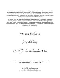 DANZA CUBANA (PDF DOWNLOAD ONLY) • (Pedal harp or Piano) (Only available at PDF DOWNLOADS page)