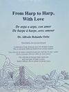 FROM HARP TO HARP, WITH LOVE (for all harps) - BOOK • Easy/Intermediate