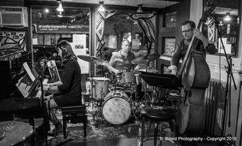 Hannah Barstow Trio, feat. Robin Claxton (d) and Pat Collins (b) - Bill Beard Photography
