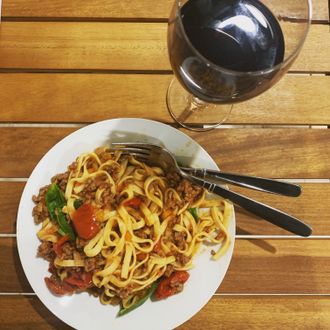 AlanaLeeMusic Instagram Food Pasta Red Wine