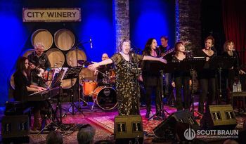 Diane and the full band on stage at the City Winery
