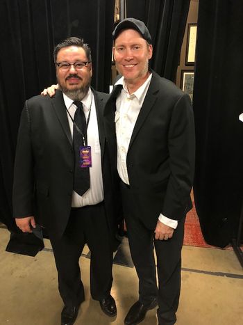 With saxophonist Eric Bernhardt at the ACL Hall of Fame New Year's Special (December 31, 2018).
