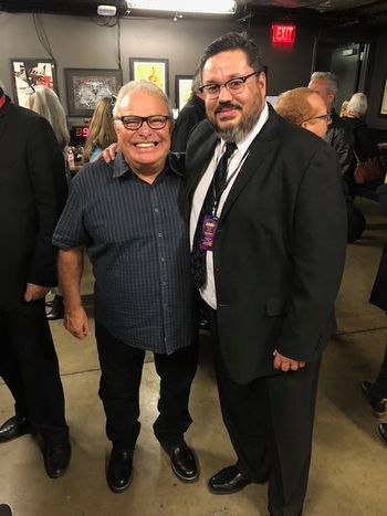 With Conrad Lozano of Los Lobos at the ACL Hall of Fame New Year's Special (December 31, 2018).
