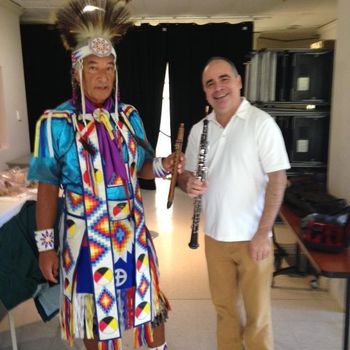 Native American flutist Kevin Locke with Tom
