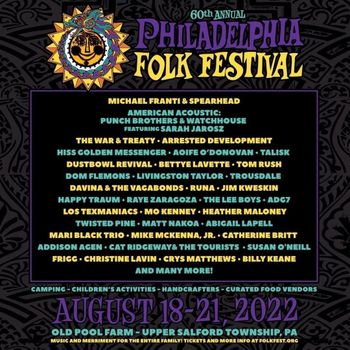 Philadelphia Folk Festival 2022, Philadelphia, PA
