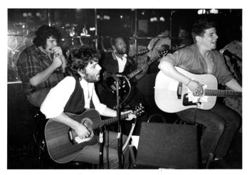 Les Ismore at Nightingale Bar NYC circa 1991 with John Popper, Bill, Jerry Dugger and Jono Manson
