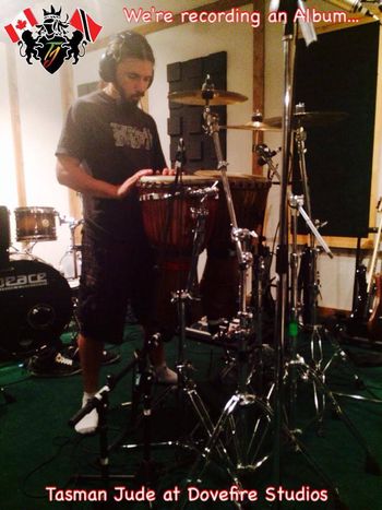 Recording Tasman Jude's "Green" album at Dovefire Studios. Cred: Caleb Hart.
