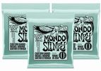 3 Packs of Ernie Ball Mondo Slinky Electric Guitar Strings (10.5-52)