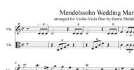 Felix Mendelssohn's Wedding March Violin-Viola duo arrangement