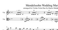 Felix Mendelssohn's Wedding March Violin-Viola duo arrangement
