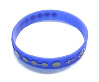 Rosary Wristband - Blue & Silver