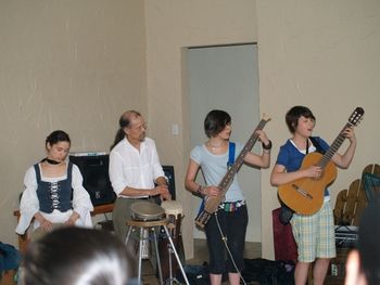 singing at the girls home.
