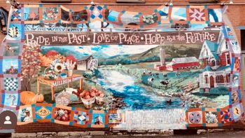 Cool Mural on the Elk Creek Cafe Building in Centre County as seen during the PA67 Tour - Centre County
