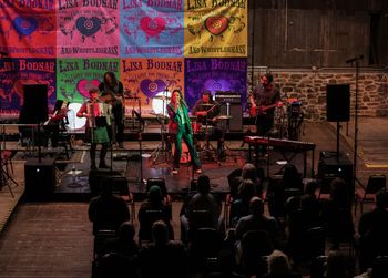 Lisa Bodnar, Dan DeChellis, Jess Corbin, Dann Araque, Shawn Cavanaugh, Leo Kline performing at Icehouse Safe Harbor Fundraising Event
