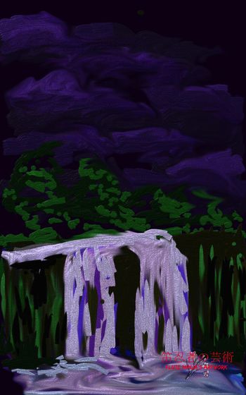 滝 Waterfall ArtRageアプリを使いました。 I used ArtRage to draw this one.
