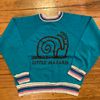 Cute Stripey snail vintage sweatshirt XS