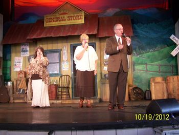 Another shot of the whole group on stage at the Valley Theater Dollywood 10/19/12. Thank you Dollywood and Singing News!

