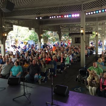 Half of the crowd for our first set at Dollywood 10/17/14.
