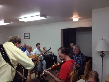 The whole bunch jamming at the Hinton House during the Carolina Camp Meeting. 10/13/14
