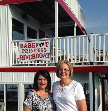 Anna & Debbie getting ready board the Barefoot Princess Riverboat SIS 2014
