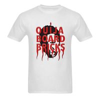 White Ouija Board Bricks Face Logo T-Shirt