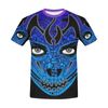Dark Blue "Skull Face"  x  All Over Print T-Shirt
