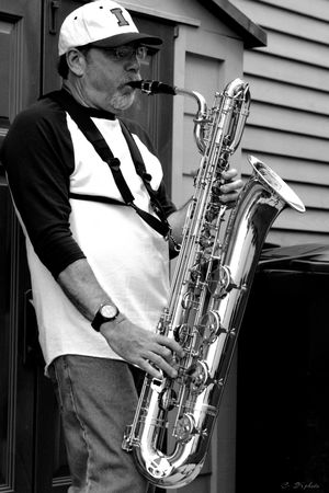 Michael Willens - Bari Sax - was famous back in the 70”s with the “white hair “ crowd touring with the Tommy and Jimmy Dorsey Bands all across the Midwest, often playing at the fabled Holiday Star Theater in Merrillville Indiana. He went on to playing in the house bands at Biddy Mulligans and Kingston Mines, backing up famous artists such as Bo Didley, Chubby Checker, and Eddie “The Chief” Clearwater. Michael joined the Bob Riedy Blues band in the late 70’s and recorded the critically acclaimed album “Just off Halsted St” at Chess Records on the west side of Chicago. Michael has played in a wide variety of professional and community jazz,rock,and classical bands over the years and is especially proud to be in Not For Profit and all it stands for on the charity front.