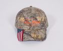 Camouflage Hat With Orange Lettering 