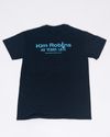 Black T-Shirt With Teal Lettering 