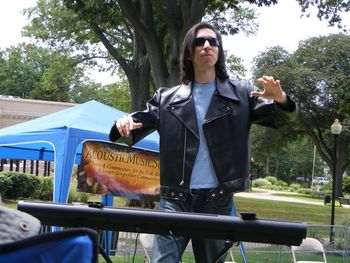 Performing at Long Island Folk Festival August 6, 2011 (Photo: Gordon Nash)
