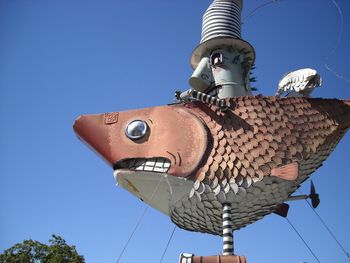 Sebastopol Town Entrance Sign "Welcome: Ride The Fish."

