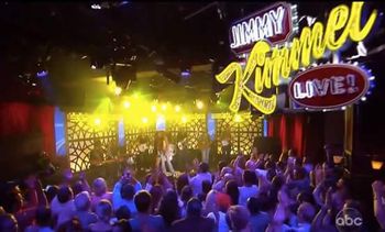 Performing at Jimmy Kimmel Live w/ Miss Willie Brown
