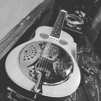 Josh's dobro, hanging out at the Acadia
