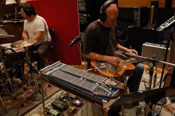 JT and Joe Savage recording "Card Cutter's Daughter"

