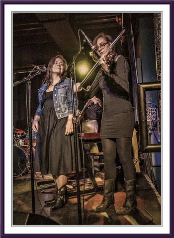 Liz and Catie Jo Pidle, playing and singing with the Gilded Palace Sinners at the Turf
