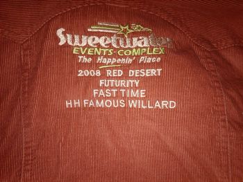 HH Famous Willard, fastest time of Red Desert Futurity 2008, 3rd in AVG.
