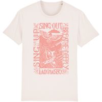 Sing Up Sing Out: Limited Edition T-Shirt in Vintage White/Pink