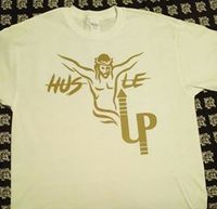 White "Hustle Up" T-Shirt