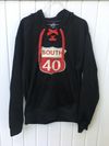 Hooded Hockey Lace Sweatshirt with South 40 logo on the front.