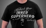 UNLEASH YOUR INNER SUPERHERO men's tshirt BLACK (XXL ONLY)