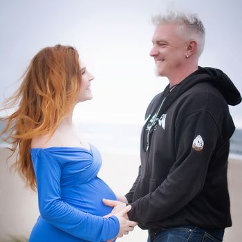 Marina & Nick, April 2019, 38 weeks pregnant
