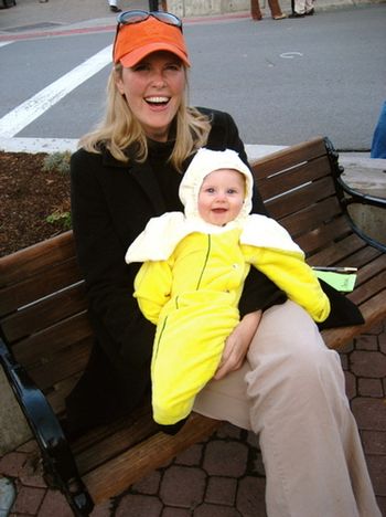 Daisy on her first Halloween. She was a BANANA.
