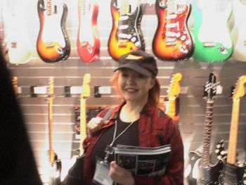 Happy in the Fender Booth at NAMM
