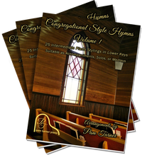Congregational Style Hymns - 25 Intermediate Piano Stylings in Lower Keys - Digital Download