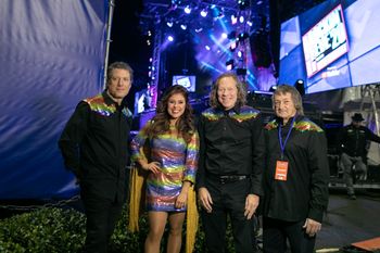 Amanda Shaw and her band at the 2019 Dick Clark's New Years Rockin Eve
