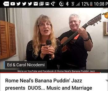 LIVE Banana Puddin' Open Mic, Music and Marriage Jazz Duos
