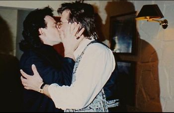 Give us a Kiss!!! Bono and Dan Russell
